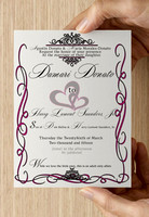 Client : K. Donato/  Project : Wedding Invitation Design (Front & Back) / Wilmington, DE/ graphic design: © comp735, LLC. All Rights Reserved.